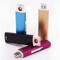 New Year Windproof Mini Heat Coil Cigarette Lighter No Gas Flameless Custom USB Electric Lighter