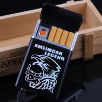 2 in 1 cigarette case with lighter, wholesale cigar lighter